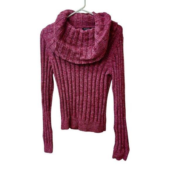 Daisy Fuentes Pin Cowl Neck Oversize Turtleneck Sweater Cotton Blend - Picture 1 of 6